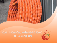 Ống xoắn HDPE cuộn 100m Phi 50/40